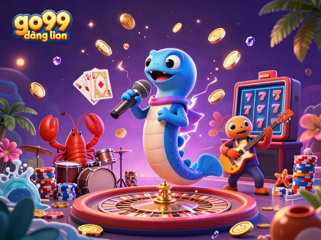 Experience the thrill of go99 đăng nhập with vibrant casino elements in a rich underwater scene.