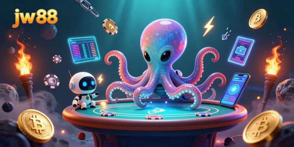 Engage with electrifying jw 88 gameplay in a lively 3D alien casino setting.