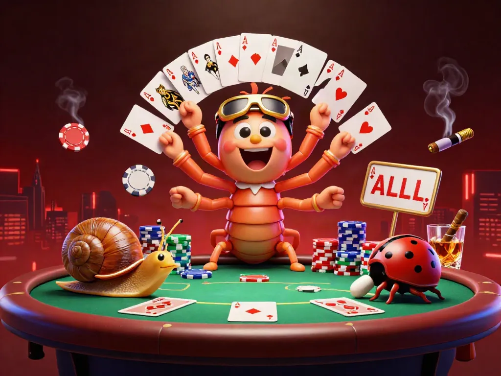 Experience exciting gameplay at XX8 with a vibrant casino scene featuring animated characters and poker elements.