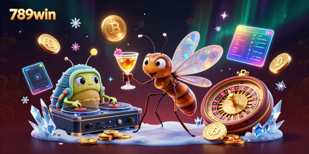 Experience high-stakes gaming with 789win featuring dynamic casino characters and vibrant crypto elements.