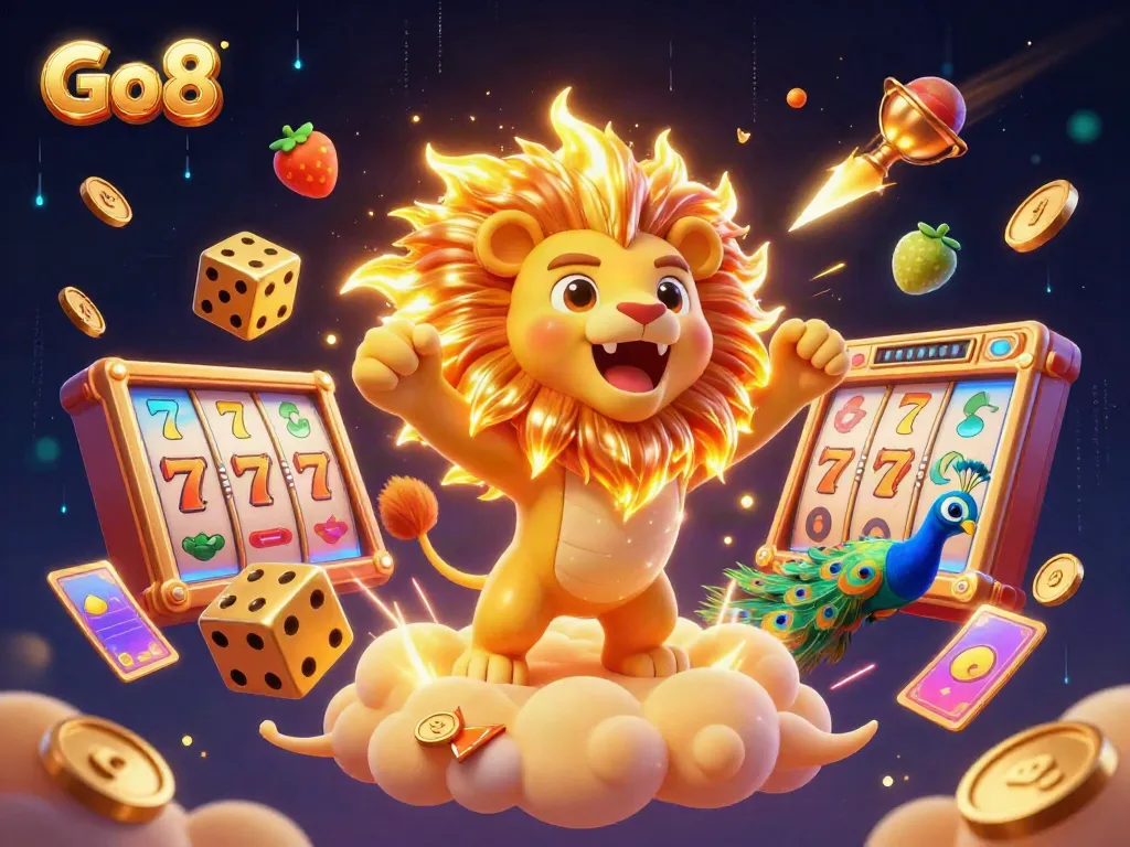 Engage with Go8's thrilling slot experience featuring vibrant 3D characters and jackpot excitement.