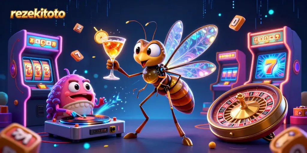 Experience the thrill of rezekitoto as a frozen-in-amber mosquito comes to life with exciting casino elements.