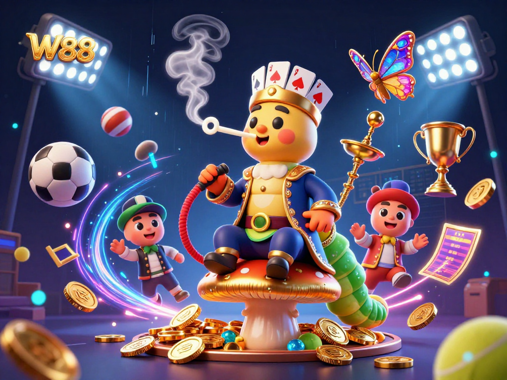 W88 offers thrilling sports betting with dynamic action and vibrant gambling visuals.