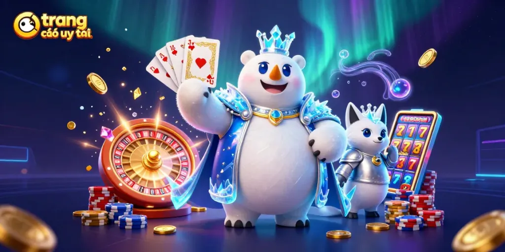 Engage with trang cá độ uy tín through this vibrant 3D casino illustration featuring dynamic gaming elements.