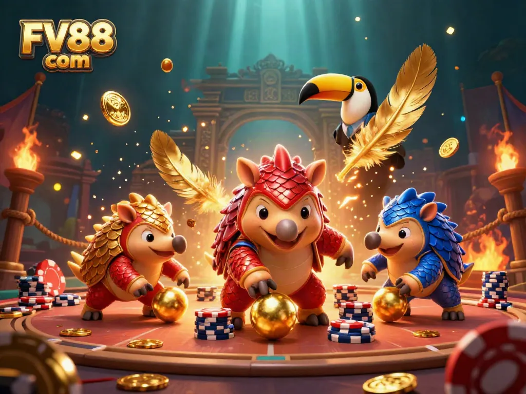 Experience thrilling gameplay at FV88 com with dynamic pangolin characters and casino action.