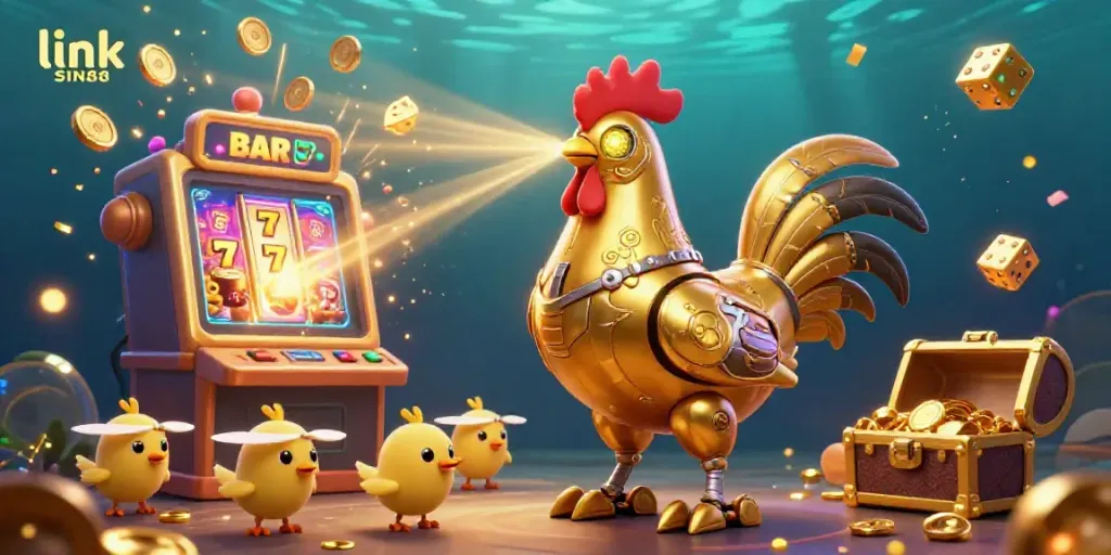 Experience exciting jackpots at link SIN88 with vibrant 3D casino elements and action-packed scenes.