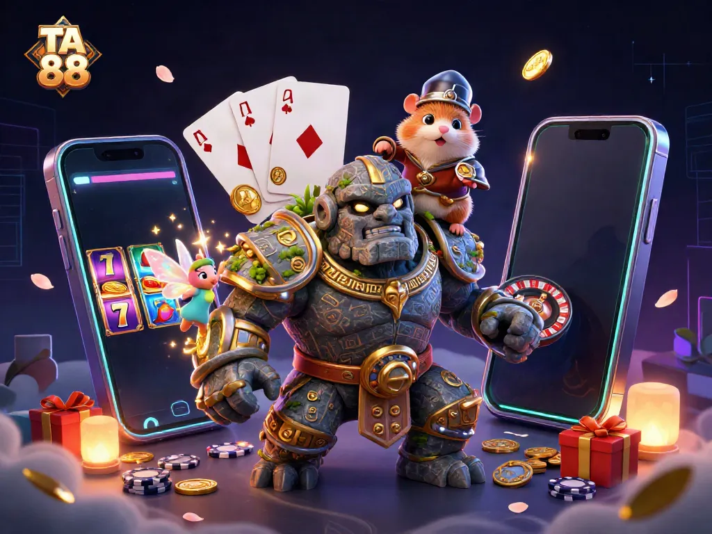Experience thrilling entertainment at TA 88 with vibrant slot games, magical companions, and treasures.