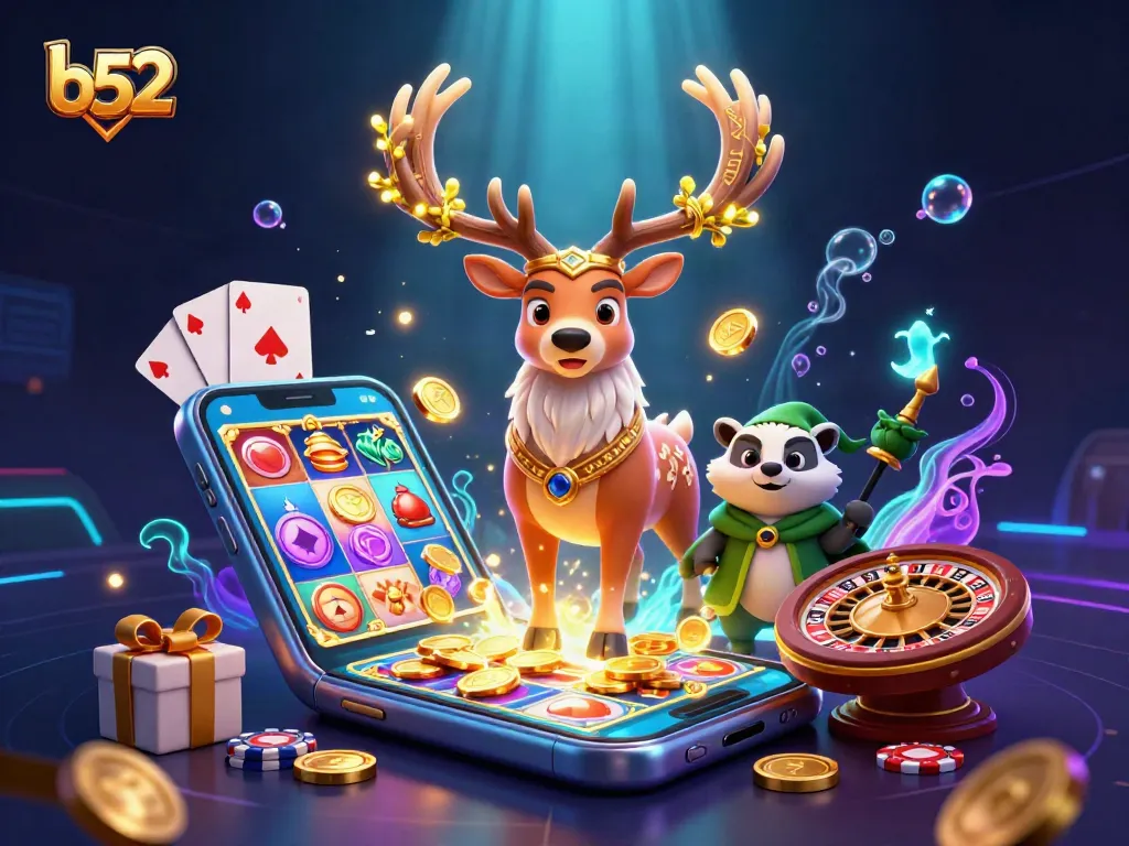 Engage in thrilling b52 casino games with vibrant visuals and dynamic characters.