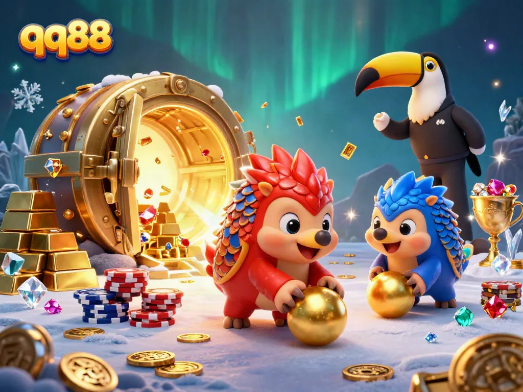 Experience thrilling gameplay with qq88 featuring vibrant pangolins in an exciting casino scene.
