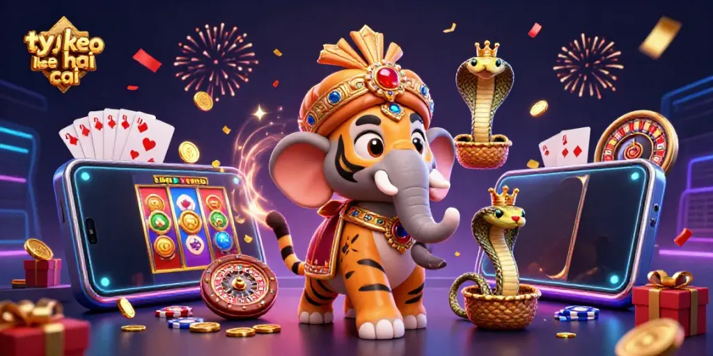 Engage in thrilling bets with ty le keo nha cai, showcasing dynamic games and vibrant characters.