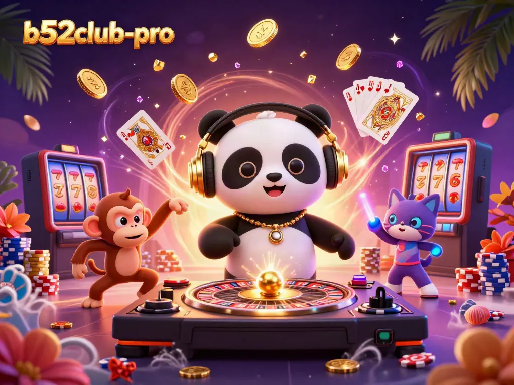 Enjoy gaming excitement with b52club-pro featuring lively characters and casino elements.