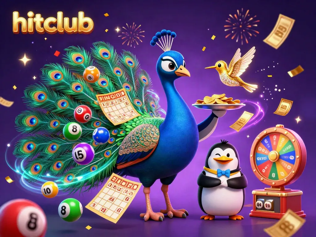 Engage in thrilling lottery games at hitclub, where colorful lottery balls and golden prizes create excitement.