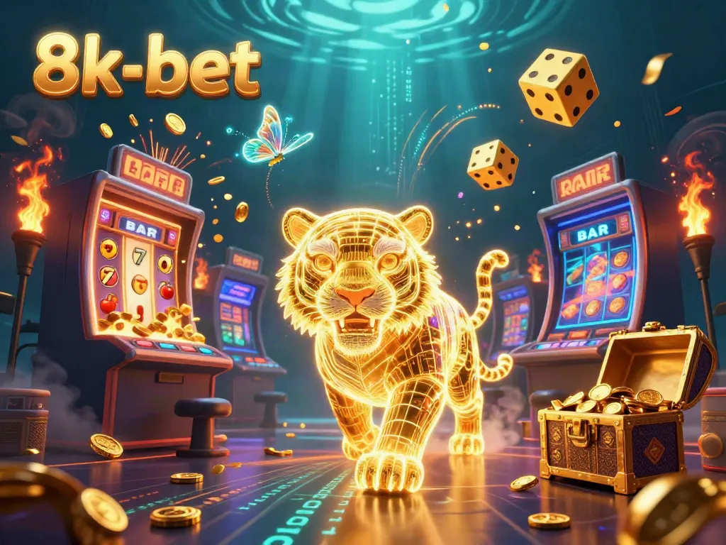 Join the thrilling world of 8k-bet with a vibrant casino scene featuring energy and excitement.