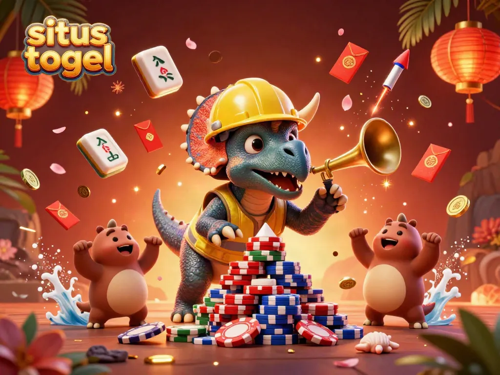 Experience the thrill of situs togel with a vibrant celebration scene showcasing joyful characters.