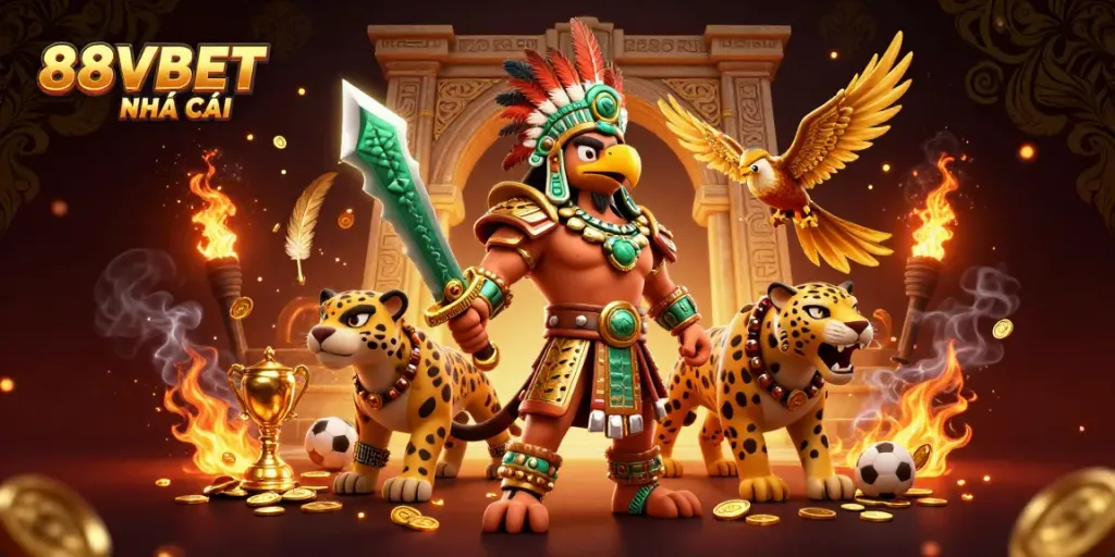 Experience the thrill of sports betting at 88VBET NHÀ CÁI with dynamic characters and vibrant casino elements.