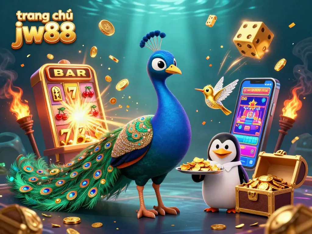 Experience the excitement of trang chủ jw88 with vibrant casino elements and charming characters.